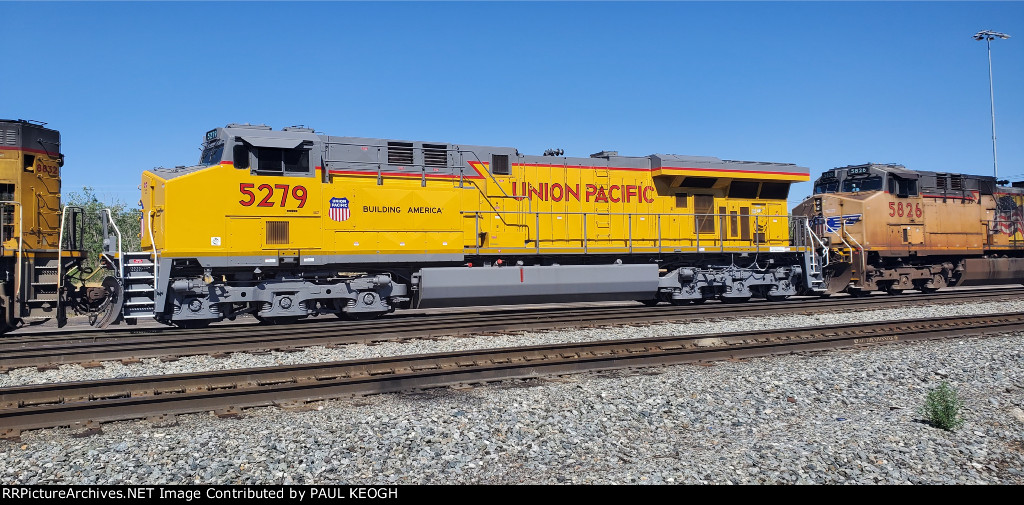 UP 5279 with The New UP Paint Scheme Side Shot as She PassesMe By to Enter The Yard at Ogden, Utah 